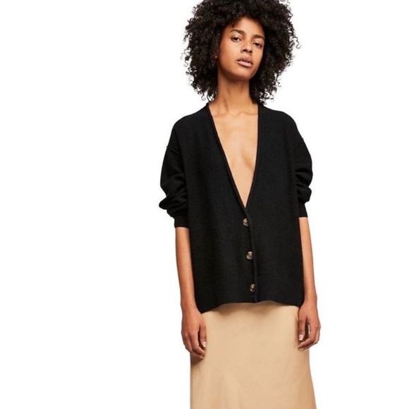 Free People School Boy Cashmere Cardigan Size Large - Picture 2 of 6